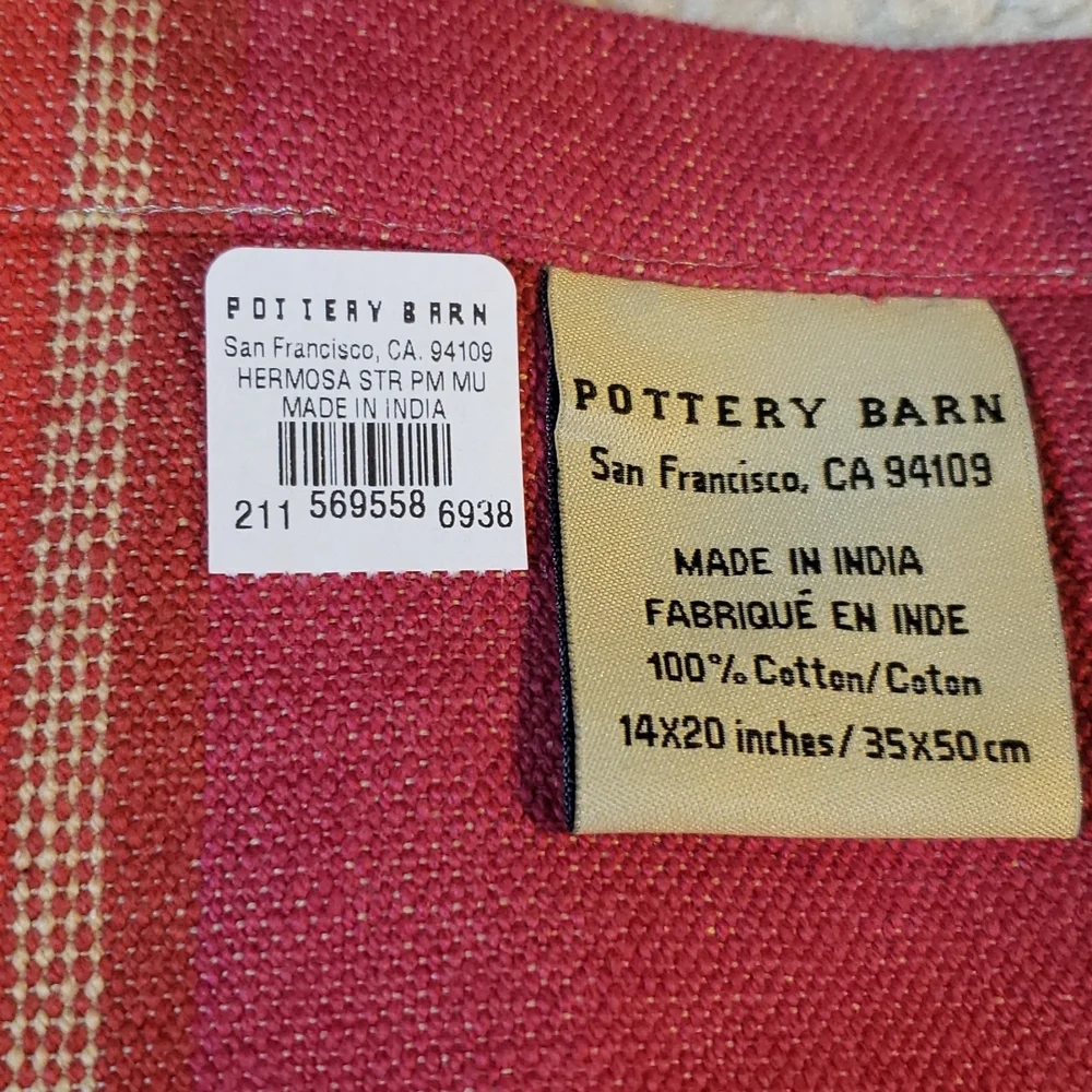 Pottery Barn NWT HERMOSA Stripe Placemats Set of 4